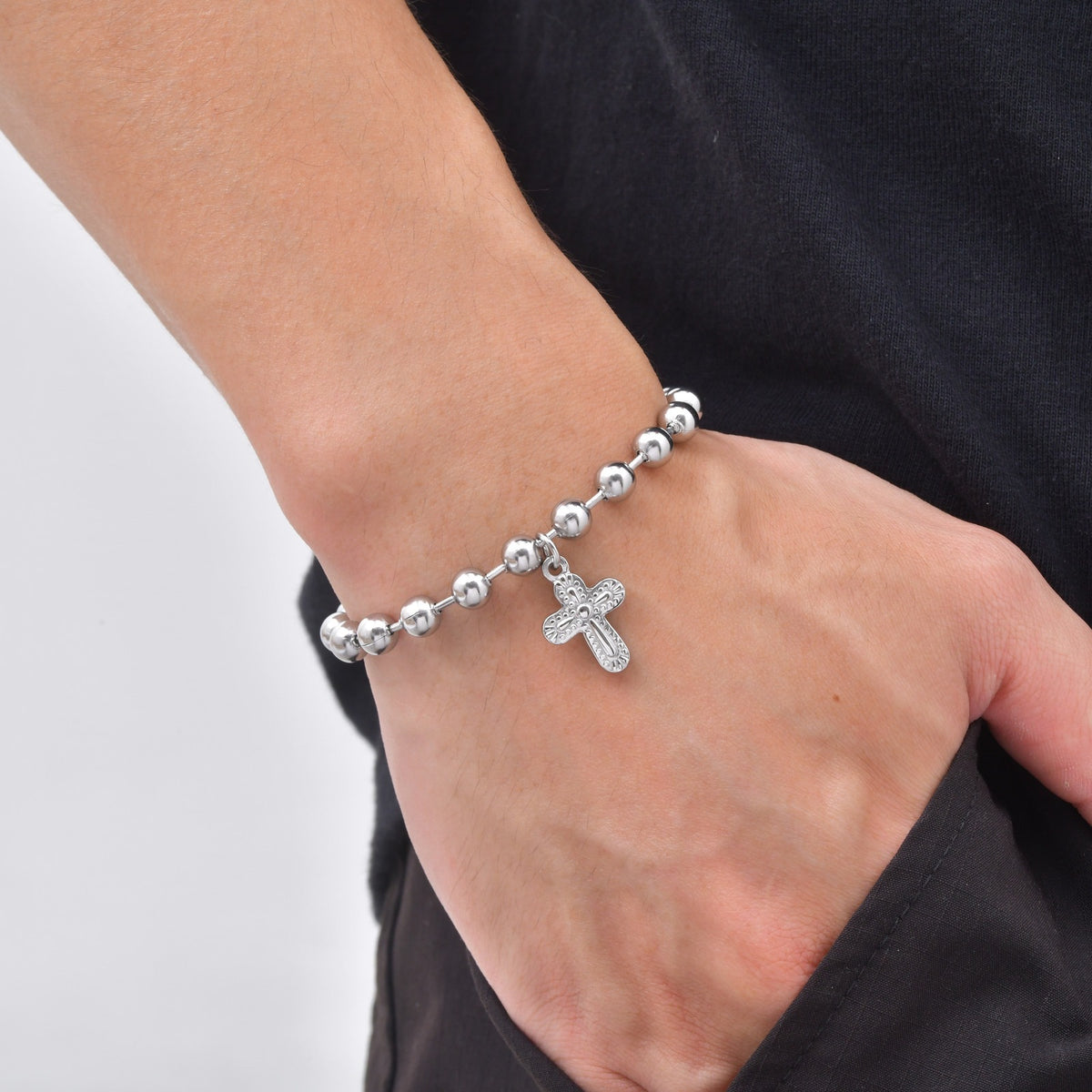 Cross Stainless Steel Bracelet