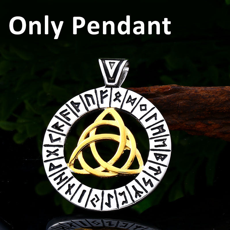 Viking Celtic Knot Titanium Steel Pendant for Men - Durable Stainless Steel Jewelry