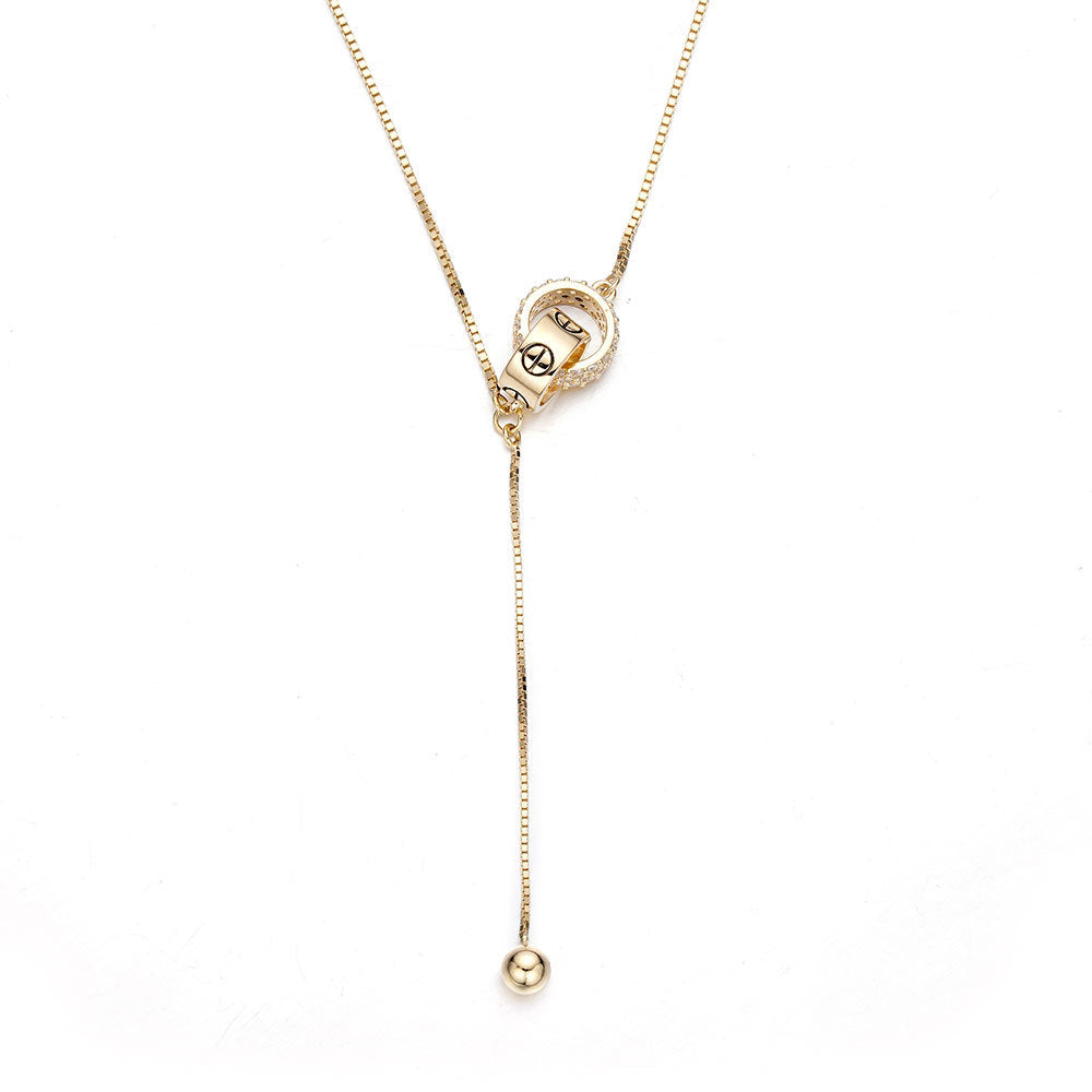 Fashion Creative Niche Interlocking Pendant Necklace Female