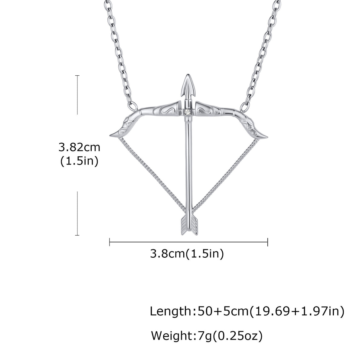 Necklace Design Stainless Steel Bow & Arrow Men's Necklace Young