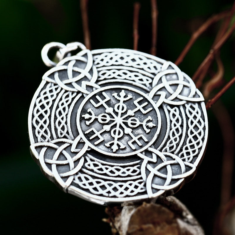 Titanium Steel Viking Celtic Knot Pendant for Men - Retro Fashion Wholesale Accessory
