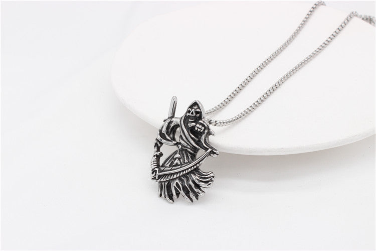 Scythe Guardian Titanium Steel Pendant Necklace