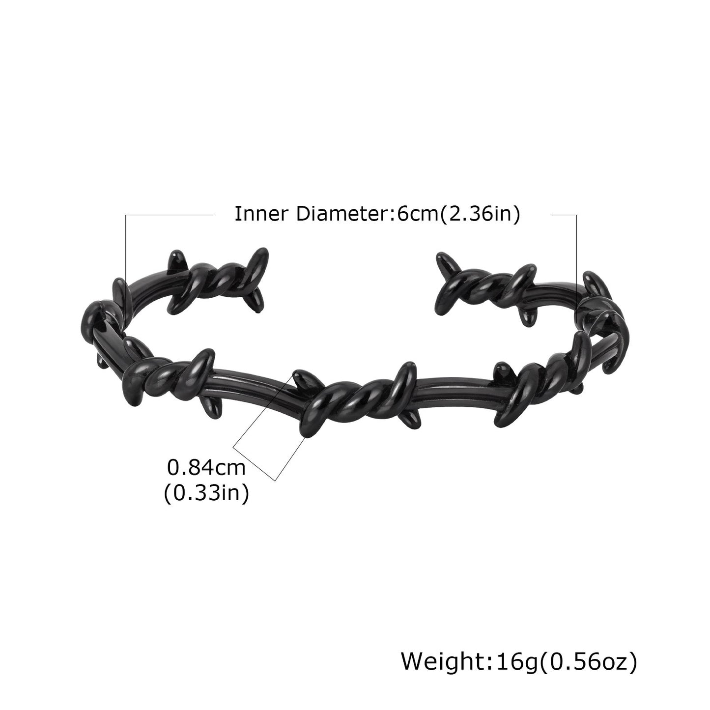 Planderful Men Stainless Steel Knotted C Shaped Bracelet