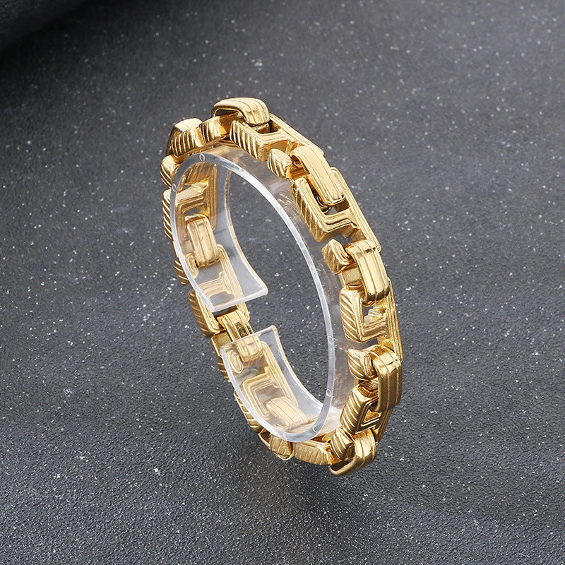 Planderful Custom Openback Chain Titanium Men Bracelet