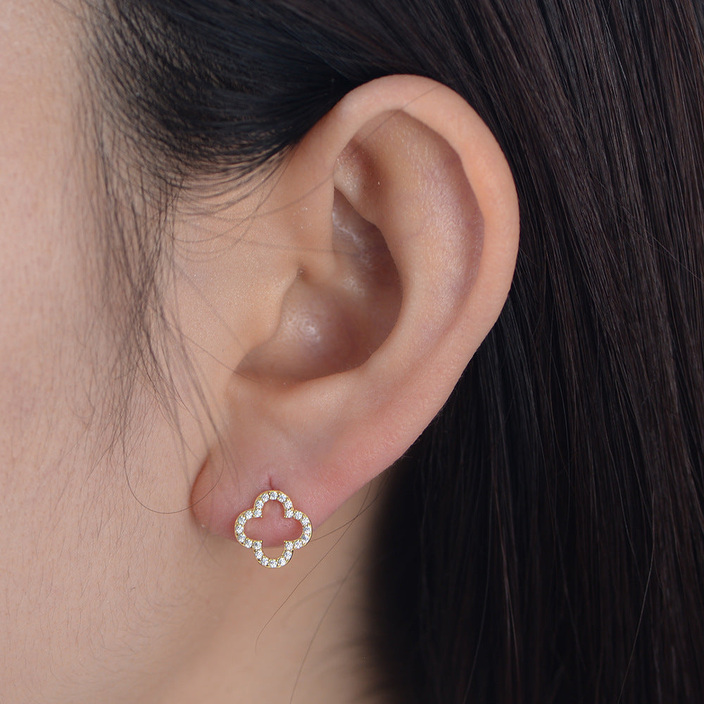 European and American Ins Wind Four-Leaf Clover Earrings