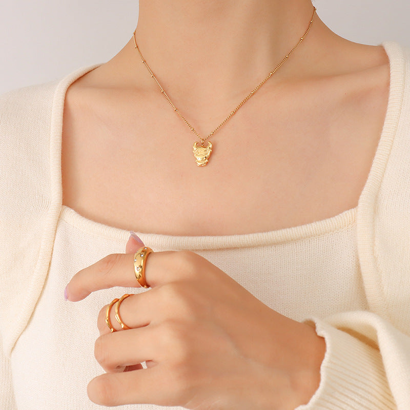 French Chic 18K Gold-Plated Calf Necklace - Luxury Fashion Jewelry