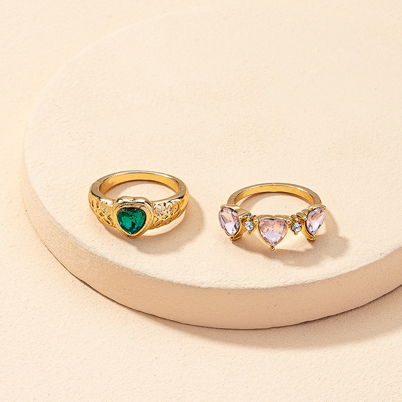 European American Zircon Heart Rings Wholesale - Vienna Verve Collection