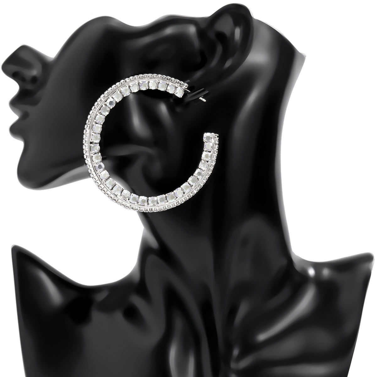 Vienna Verve Exaggerated Geometric Earrings with Subtle Embellishments