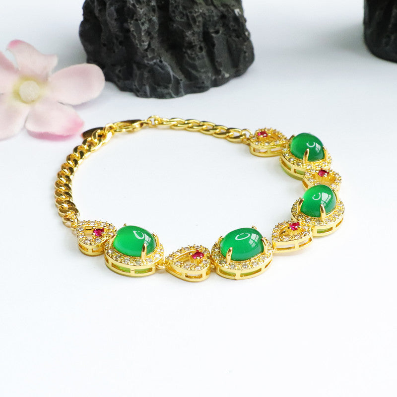 Golden Heart Chalcedony Bracelet from Planderful Fortune's Favor Collection