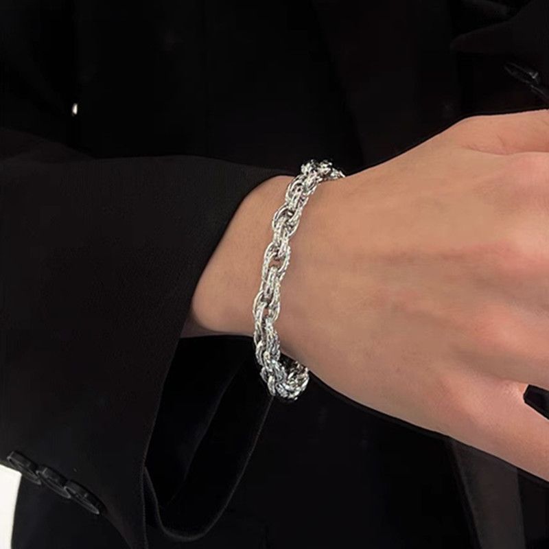 Planderful Jewelry Rhombus Twist Steel Bracelet