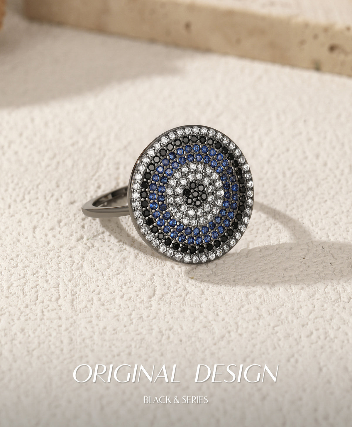 925 Sterling Silver Full-Zircon Ring