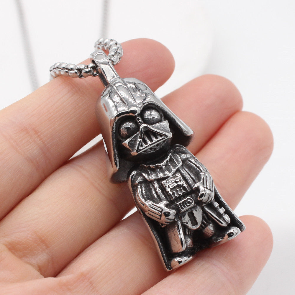 Personalized Retro Skull Titanium Steel Pendant for Men - Wholesale European and American Jewelry