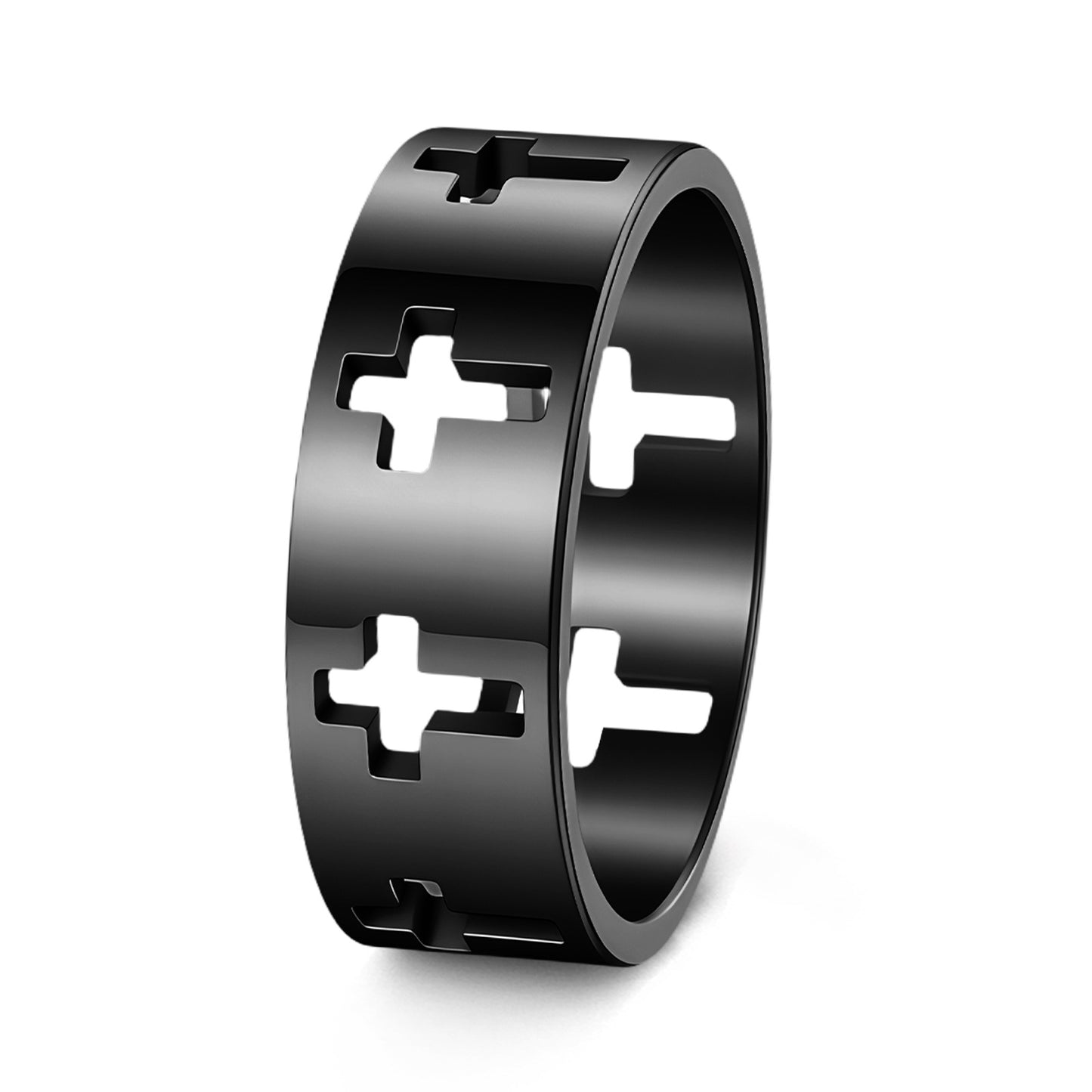 Planderful Everyday Genie Titanium Steel Cross Ring Unisex Fashion Jewelry For Men And Women Size 7 12