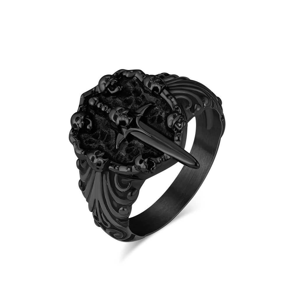 Amazon Hot-Selling Skull Holy Sword Ring for Men