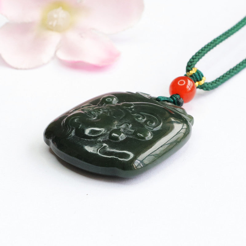 Taqing Hetian Jade Wealth God Pendant