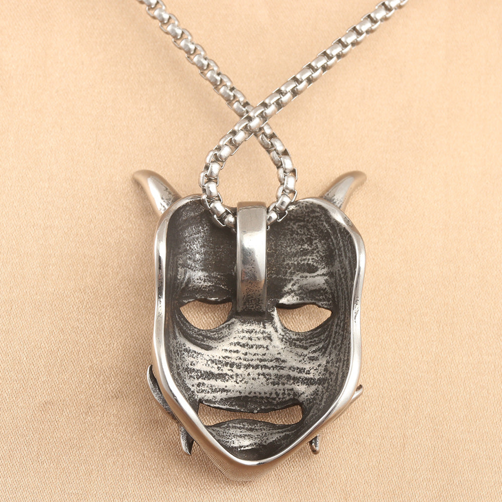 European And American Stainless Steel Horn Monster Pendant