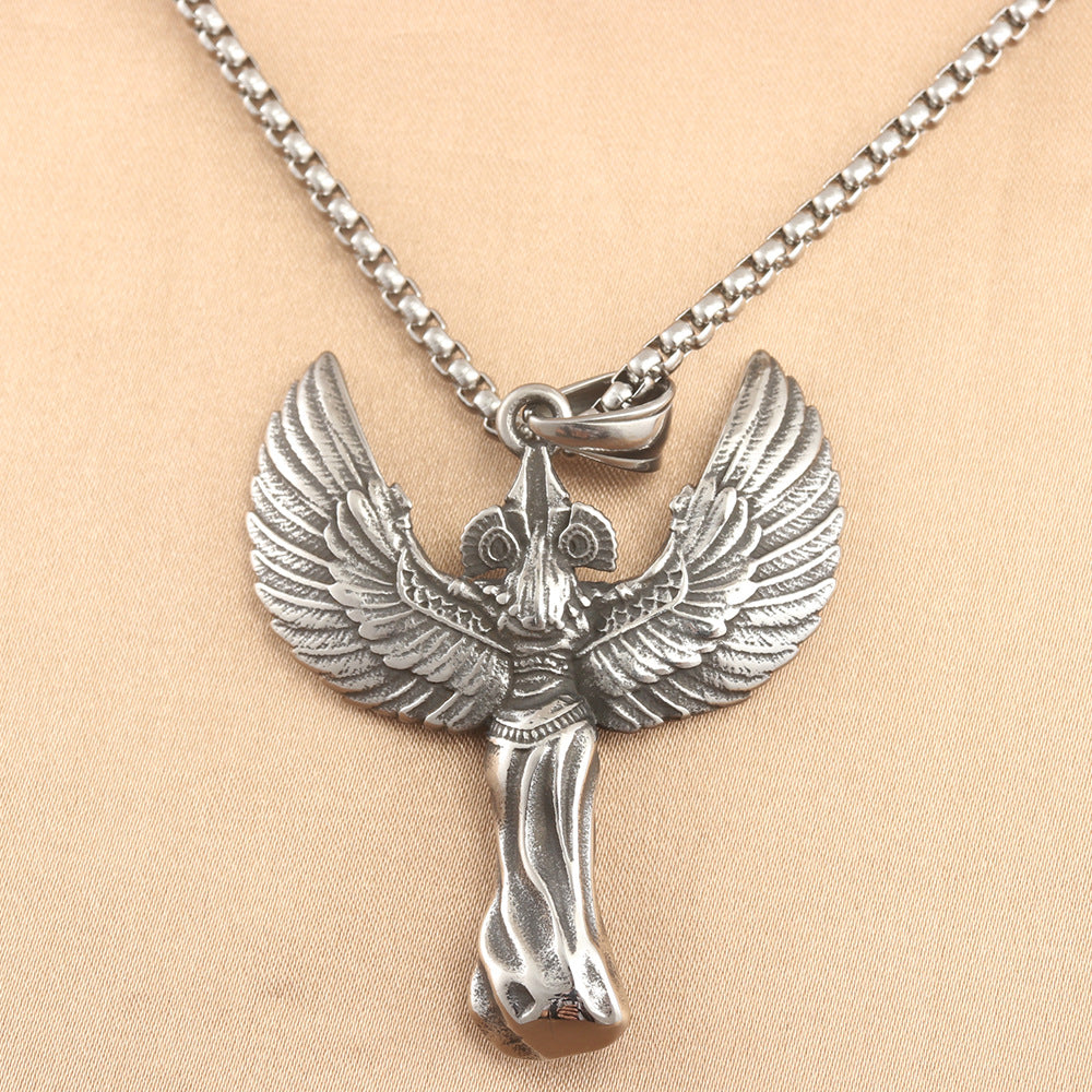 European And American Stainless Steel Angel Queen Pendant