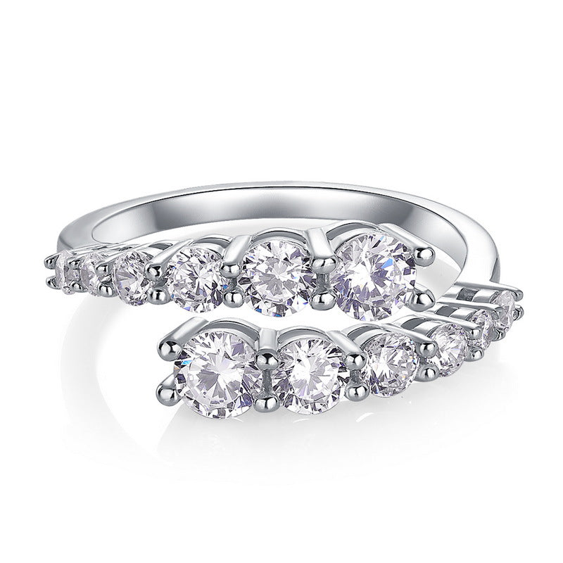 Planderful Twist Cubic Zirconia Sterling Silver Ring