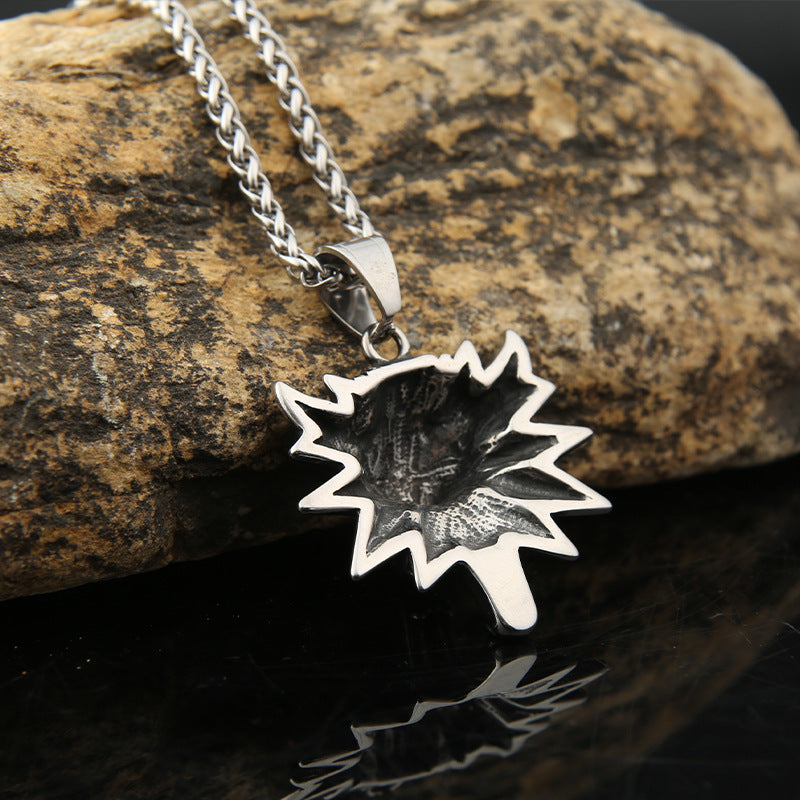 Trendy Wolf Head Titanium Steel Necklace for Men