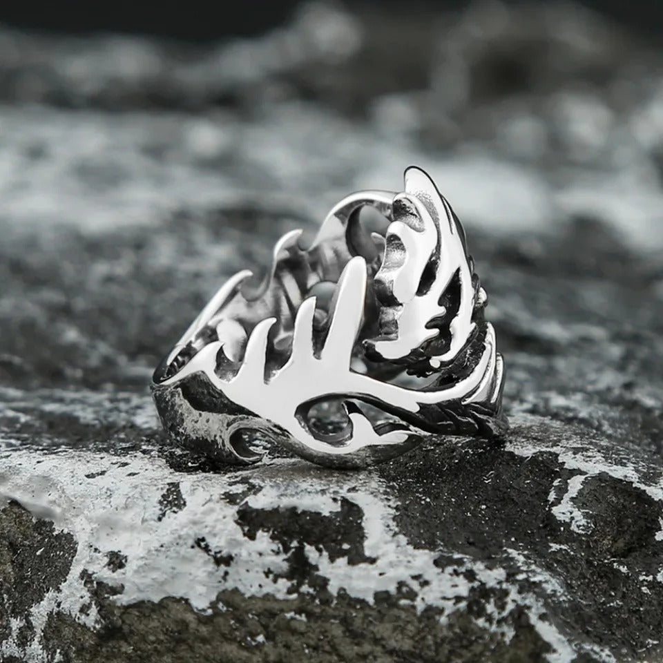 Punk Dragon Stainless Steel Men's Ring