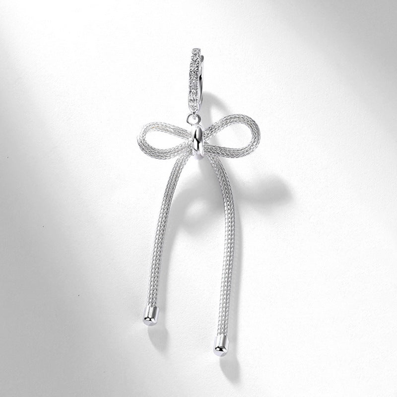 S925 Sterling Silver Bow Stud Earrings