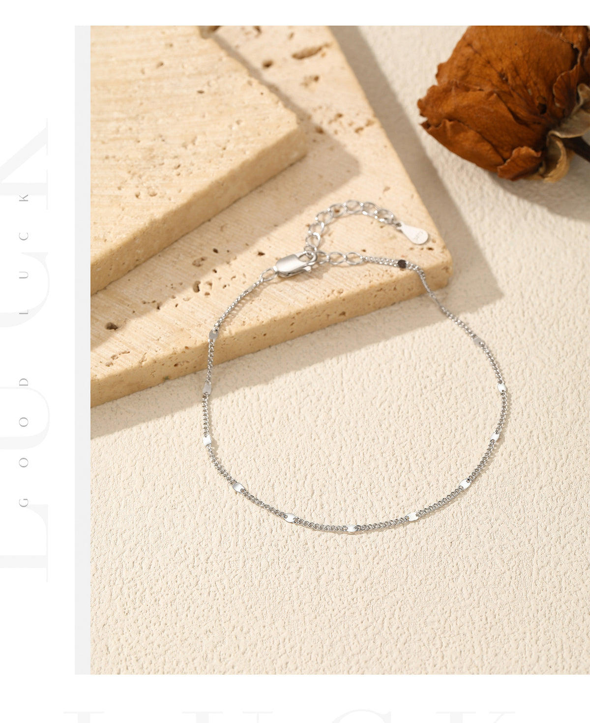 925 Sterling Silver Shimmer Chain Bracelet