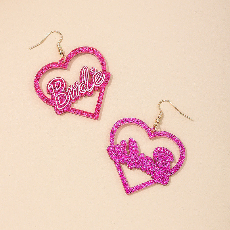 Elegant Vienna Verve Heart-shaped Earrings with Metal Needles