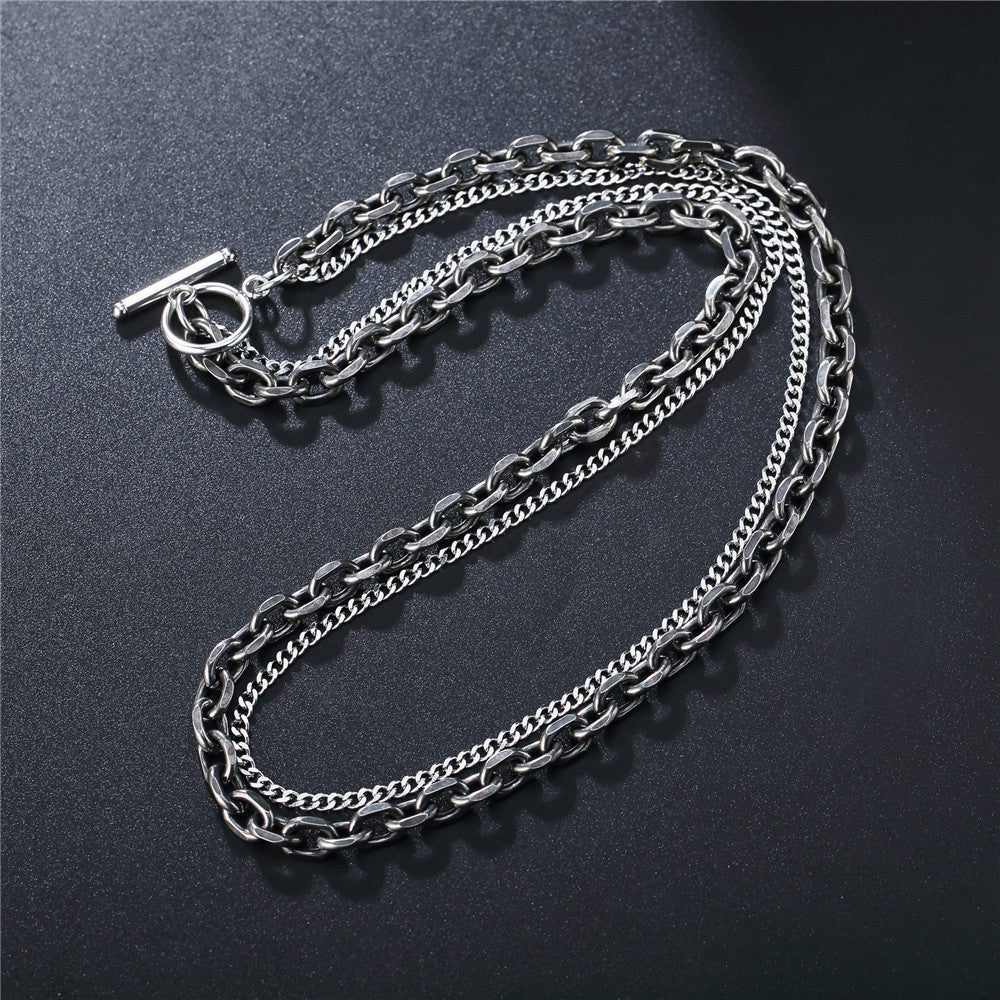 Double Layer Collarbone Necklace Planderful Everyday Genie Unisex Hip Hop Nightclub Jewelry Protection Statement
