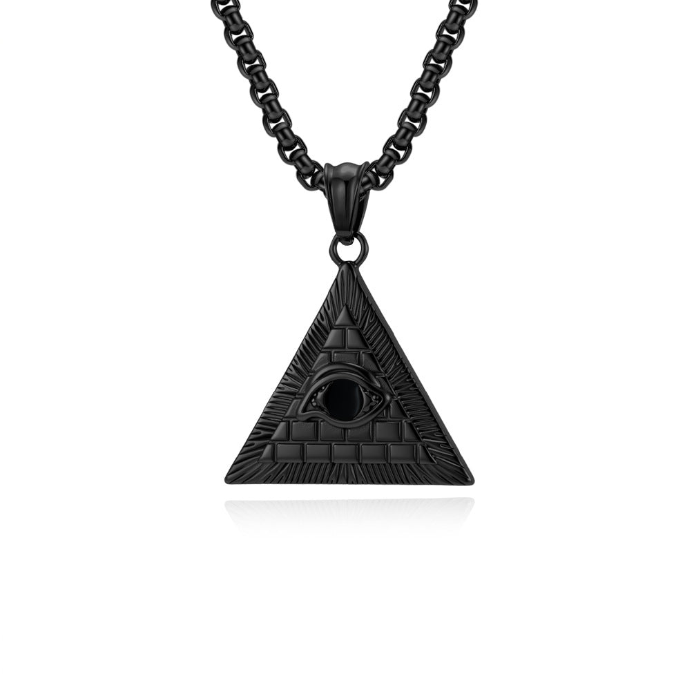 Planderful Stainless Steel Geometric Pendant Necklace For Men Trendy Durable Everyday Jewelry