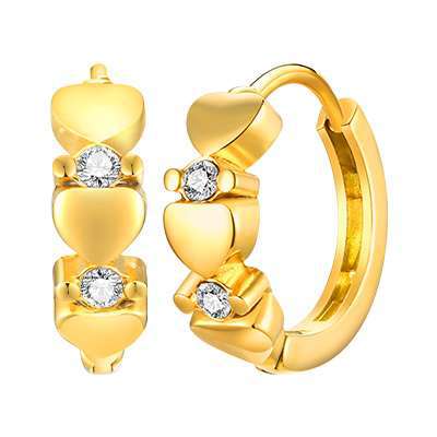 Zircon Heart Earrings — Nine Styles