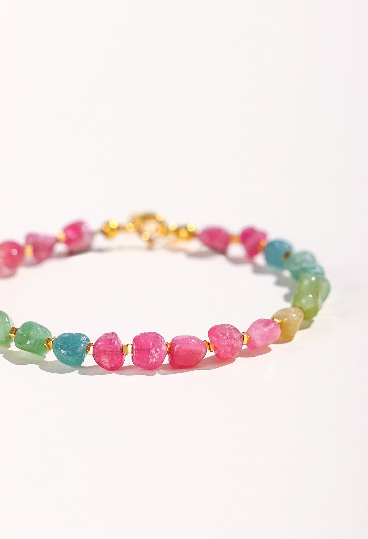 Planderful Fortune's Favor Bracelet – Colorful Natural Tourmaline Beads