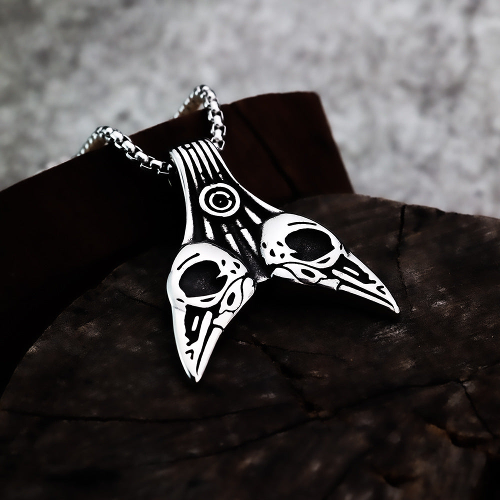 Nordic Viking Personality Raven Pendant Stainless Steel Jewelry