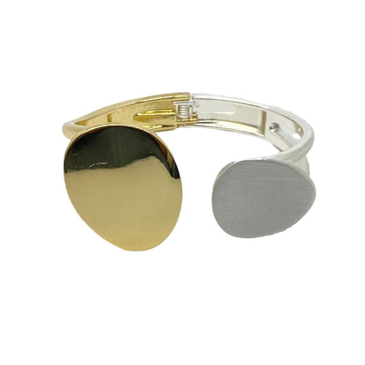 Fashionable Two-Tone Cross-Border Bracelet with European and American Style