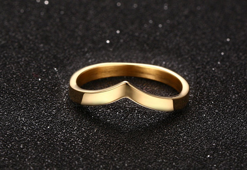 Exquisite European and American Fashion Ring Titanium Steel