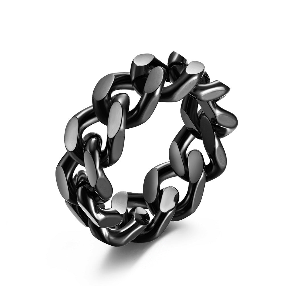 European and American Trendy Titanium Steel Chain Ring