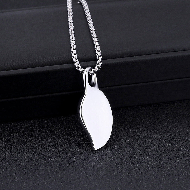 Planderful Tiger Eye Titanium Steel Mens Necklace Fade Resistant Pendant Durable European Style Jewelry