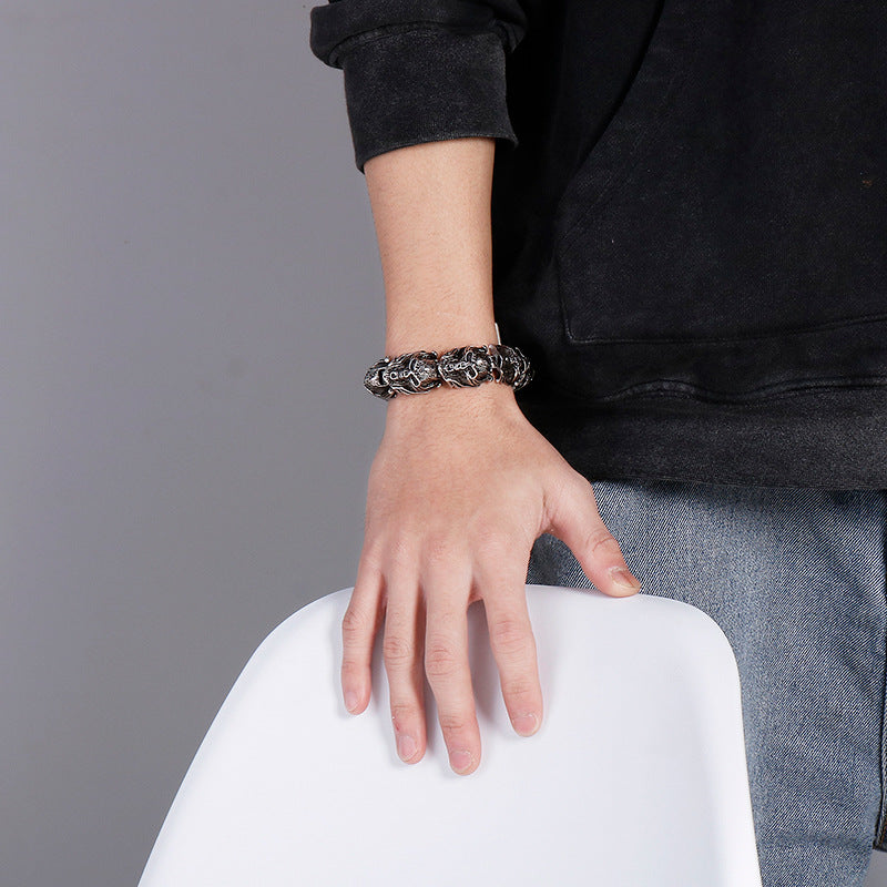 Punk Style – Old Skull Men's Titanium Steel Bracelet