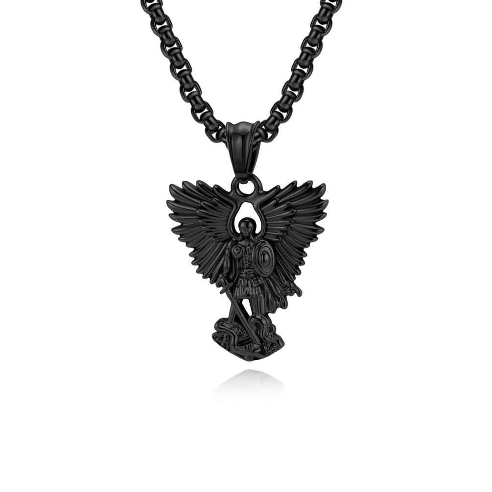 Saint Michael Titanium Steel Necklace For Men Planderful