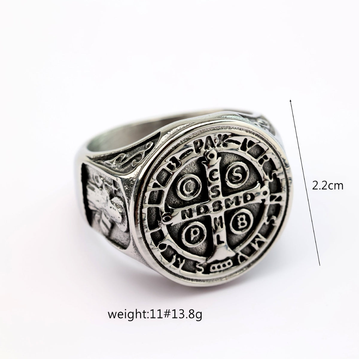 Vintage Cross Stainless Steel Men's Ring