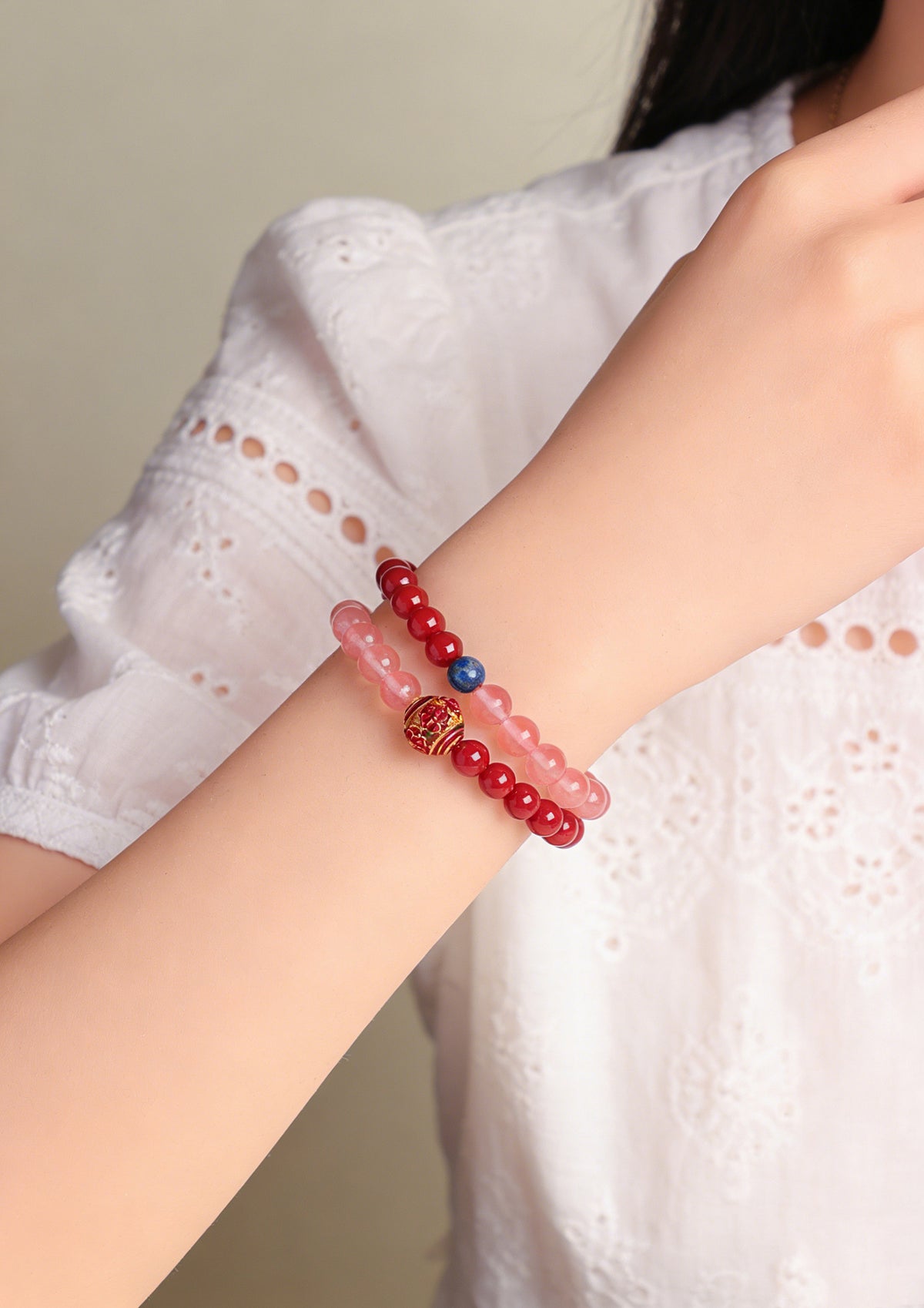 Lapis Lazuli Chalcedony Agate Bracelet