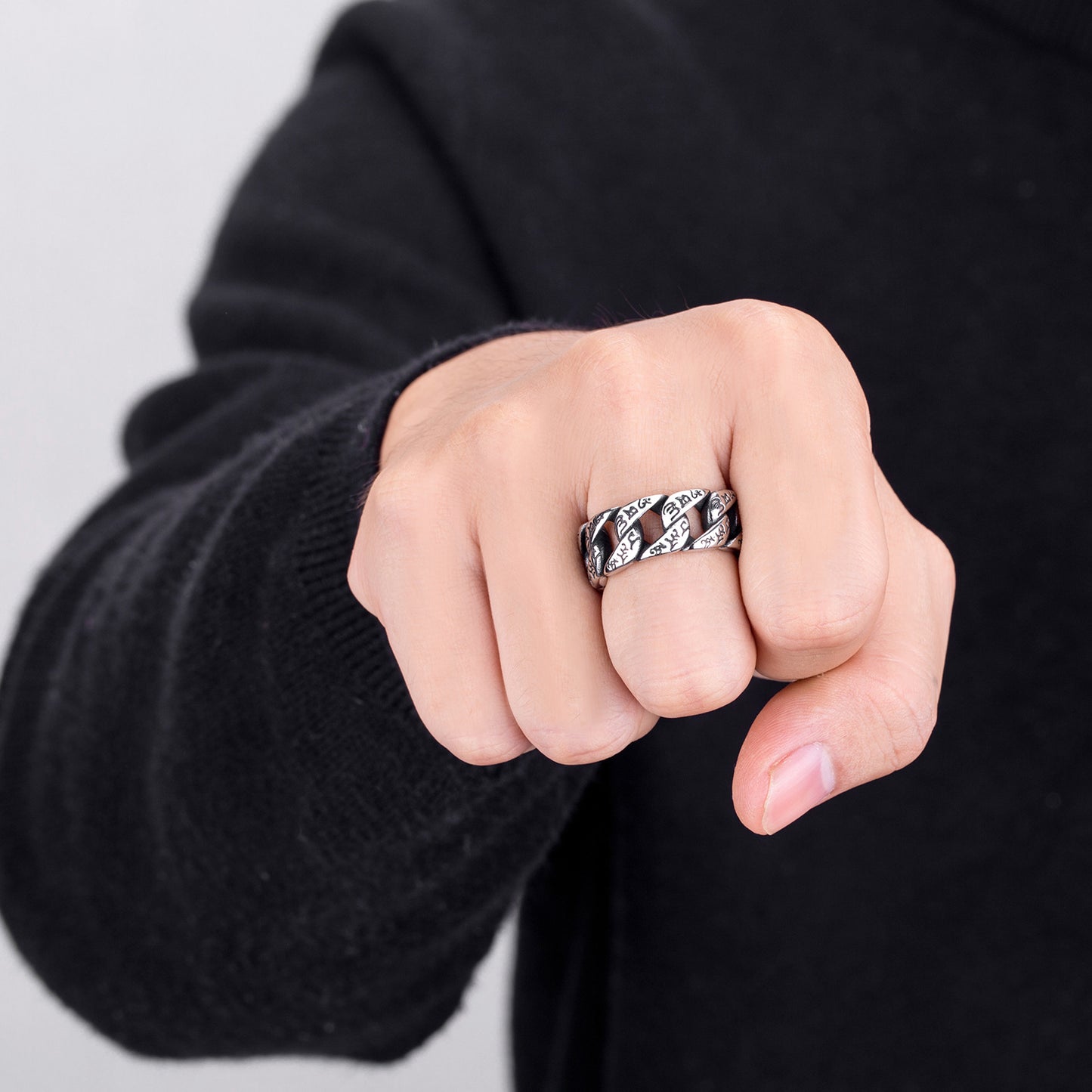 Steel Ring - Statement Punk Style For Men