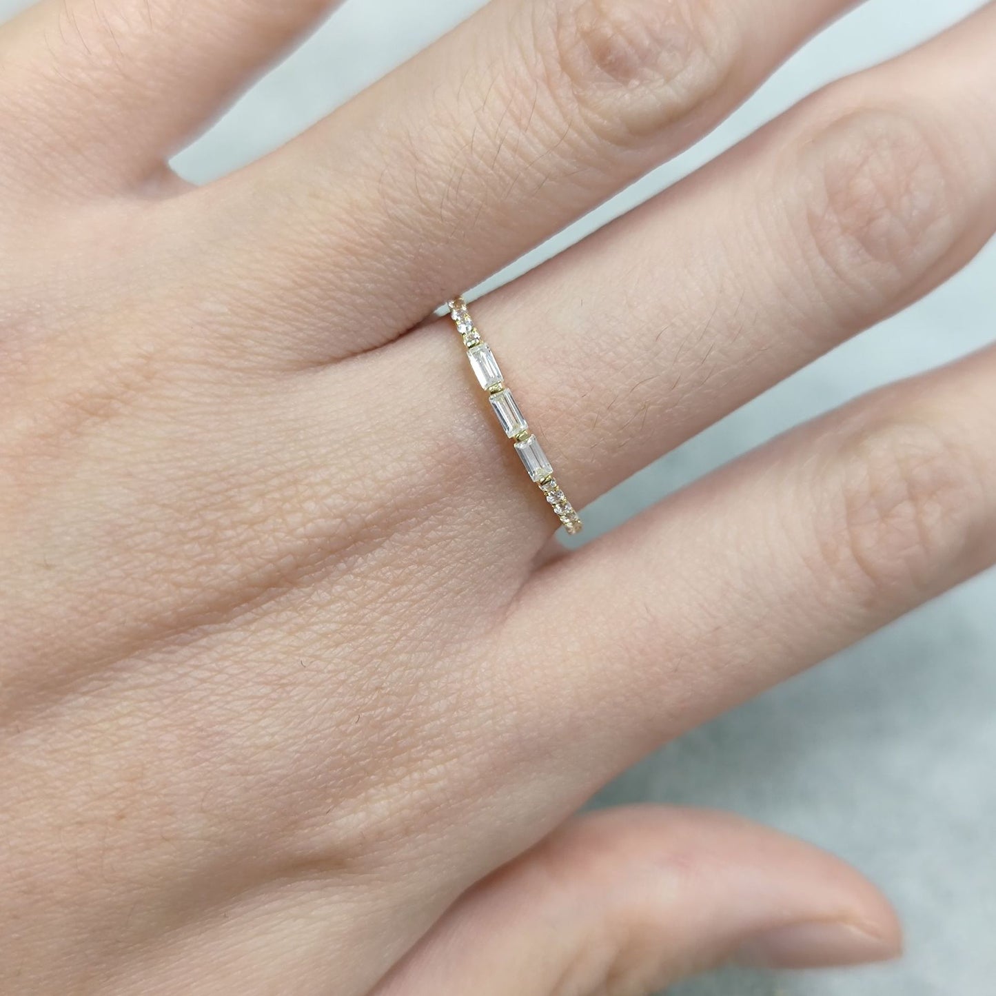 Casual Style Versatile Bag Gold Ring S925 Sterling Silver Moissanite Golden Dawn Series Ring