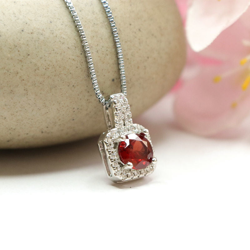 Garnet Mini Handbag Pendant — No Chain