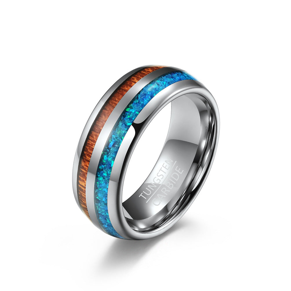Cross-Border E-Commerce Jewelry Supply Tungsten Steel Ring