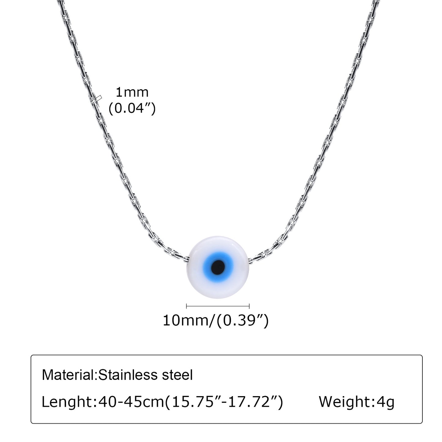 European And American Accessories Stainless Steel Devil's Eye Necklace