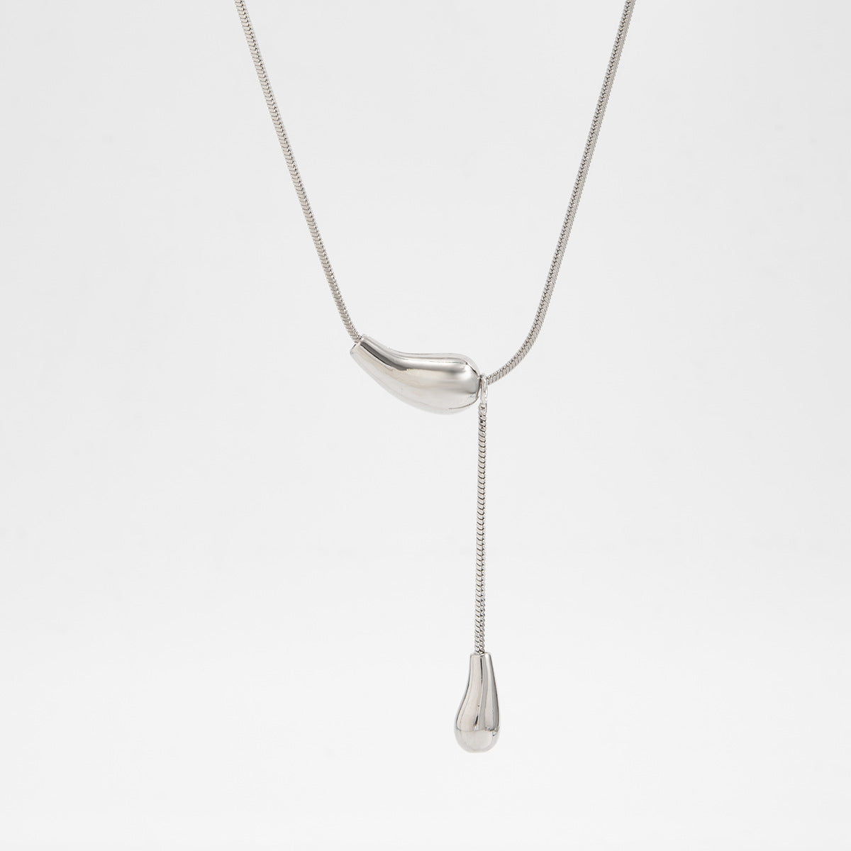 Spice Girl Feng Shui Drop Pendant Y-Shaped Fringed Necklace Cold Snake Bone