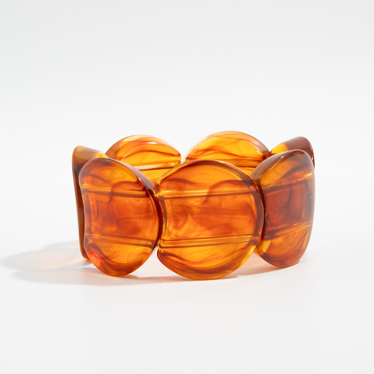Planderful Vienna Verve Wide Crescent Geometric Elastic Bracelet For Women Retro Statement Jewelry