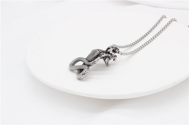 Cobra King Titanium Pendant For Men And Women Retro Hip Hop Statement By Planderful
