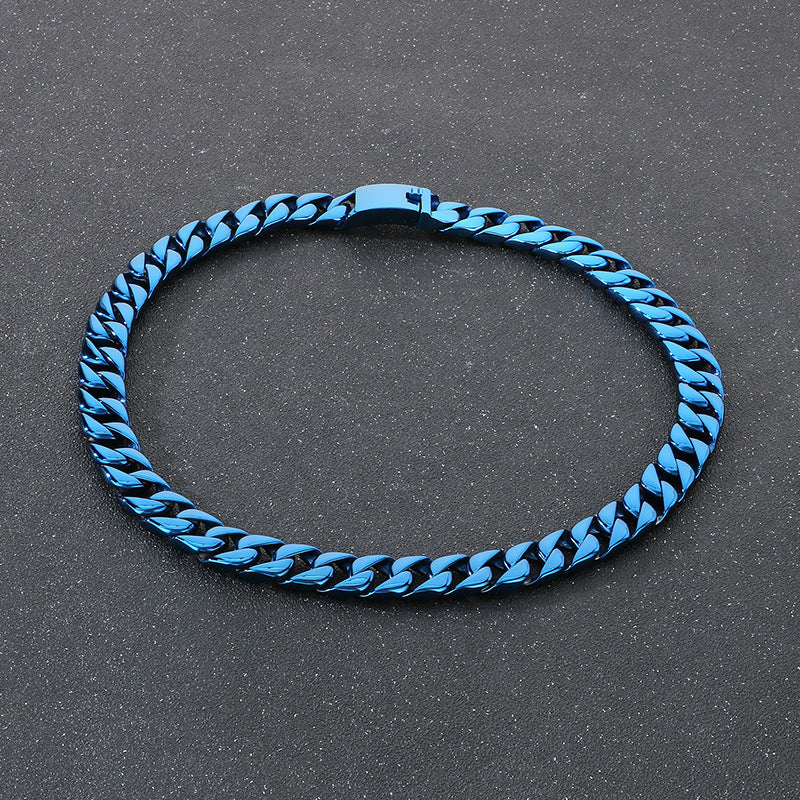 Planderful Cuban Chain Necklace 15mm Stainless Steel Men