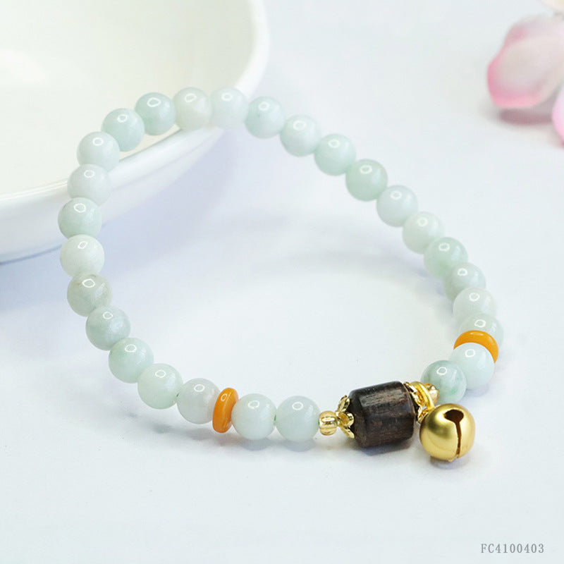 Jadeite Agarwood Beaded Bracelet